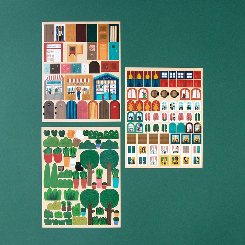 Creative houses sticker activity